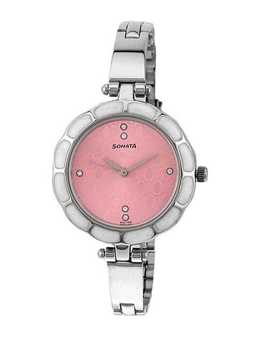 sonata wedding collection analog multi-color dial women's watch - 8114ym04 - 12583600 - Very Small Image - 1