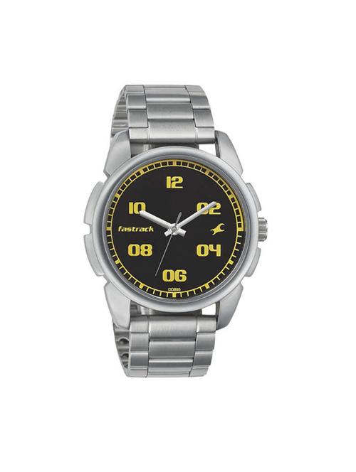 fastrack casual analog black dial men's watch - 3124sm02 - 12583823 - Very Small Image - 1