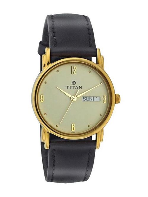 titan karishma analog gold dial men's watch - ne1445yl05 - 12583922 - Very Small Image - 1