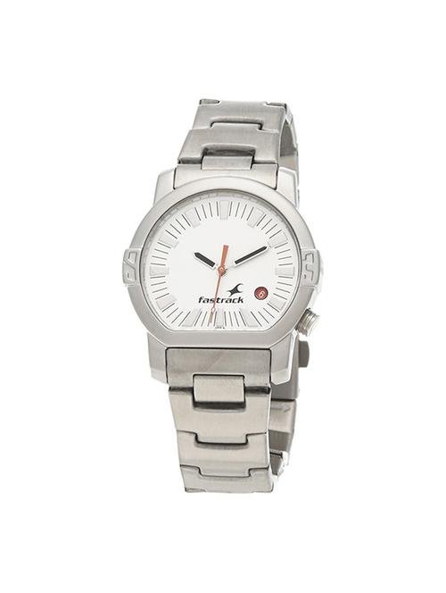 fastrack analog white dial men's watch - ne1161sm03 - 12583928 - Very Small Image - 1