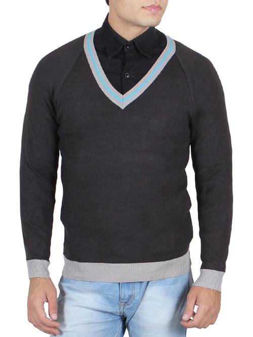black wool pullover - 12588181 - Very Small Image - 1