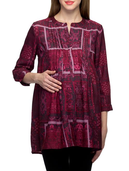 purple polyester maternity wear - 12588232 - Very Small Image - 1