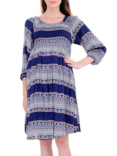 navy blue viscose maternity wear - 12588236 - Very Small Image - 1