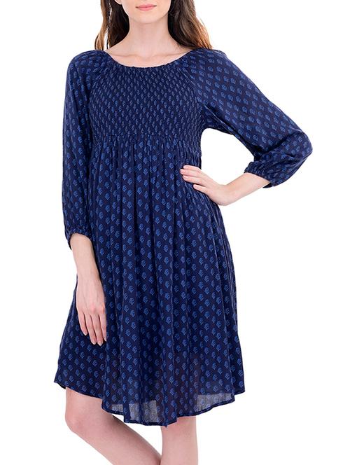 navy blue viscose maternity wear - 12588238 - Very Small Image - 1