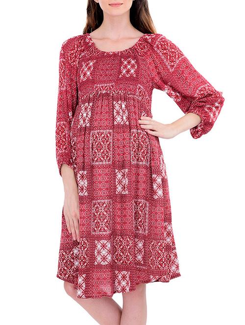 red viscose maternity wear - 12588239 - Very Small Image - 1