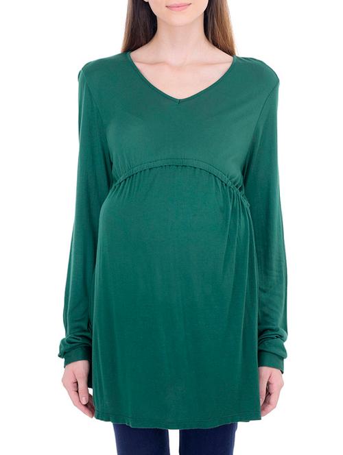 green viscose maternity wear - 12588245 - Very Small Image - 1