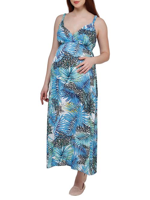 blue viscose maternity wear - 12588271 - Very Small Image - 1