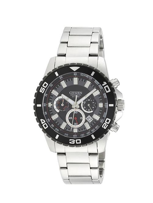 citizen black dial men's chronograph watch - an8030-58e - 12588478 - Very Small Image - 1