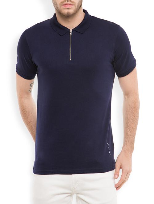 navy blue cotton tshirt - 12590290 - Very Small Image - 1