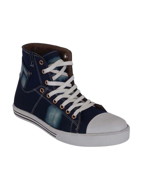 blue denim lace up sneakers - 12590511 - Very Small Image - 1