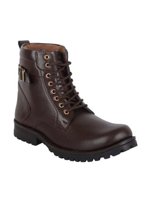brown Leather High ankle boot - 12590513 - Very Small Image - 1