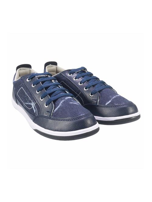blue synthetic lace up sneakers - 12592246 - Very Small Image - 1
