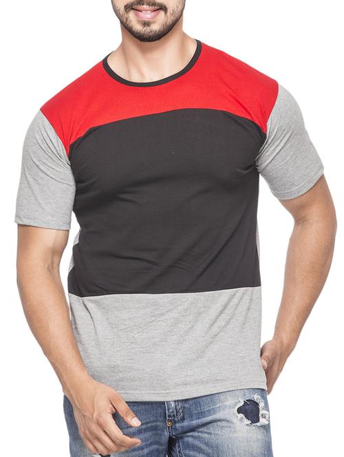 colour block cotton t-shirt - 12593363 - Very Small Image - 1
