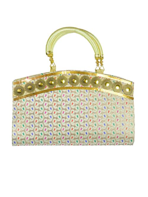 gold leatherette clutch - 12593702 - Very Small Image - 1