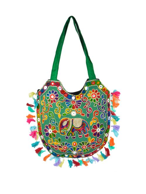 green leatherette handbag - 12593769 - Very Small Image - 1