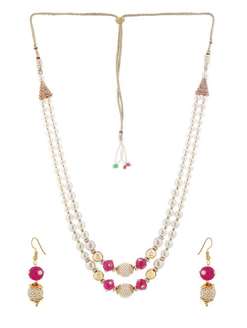 pink plastic short necklace - 12594511 - Very Small Image - 1