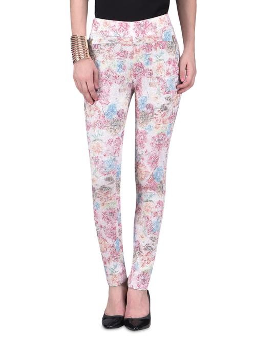 multicolor poly spandex printed jeggings - 1259731 - Very Small Image - 1