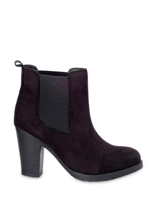 black plain suede boots - 1260764 - Very Small Image - 1