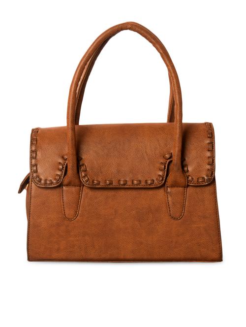 brown structured leatherette handbag - 1261158 - Very Small Image - 1