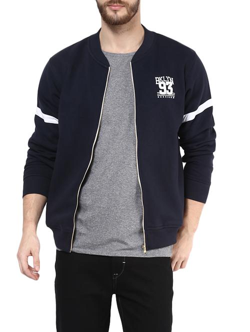 navy blue fleece sweatshirt - 12616190 - Very Small Image - 1