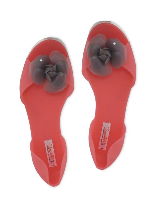 flower embellished red d'orsay flats - 1264091 - Very Small Image - 1