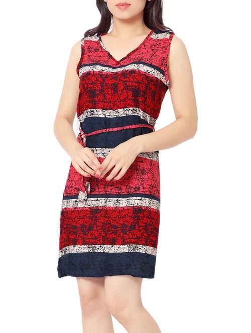 red rayon dress - 12648425 - Very Small Image - 1
