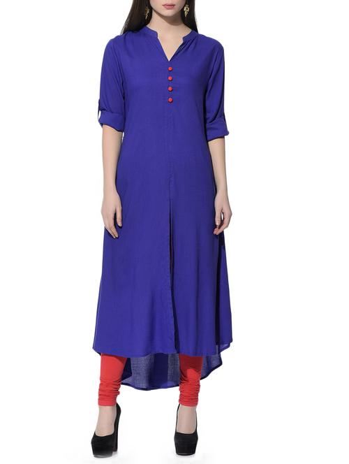 high low solid kurta - 12648605 - Very Small Image - 1