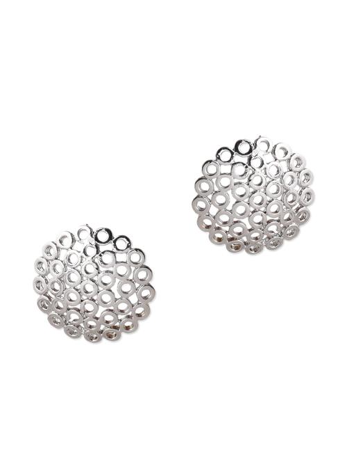 silver metallic ear studs - 1265051 - Very Small Image - 1