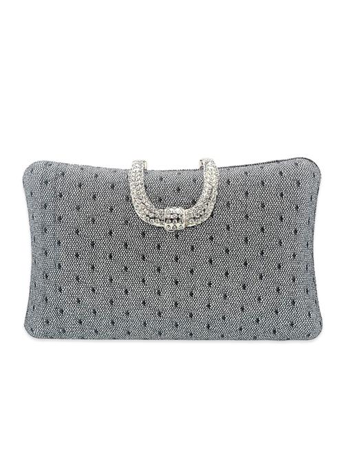 grey satin clutch - 12676036 - Very Small Image - 1