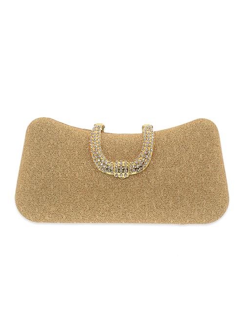 gold satin clutch - 12676042 - Very Small Image - 1