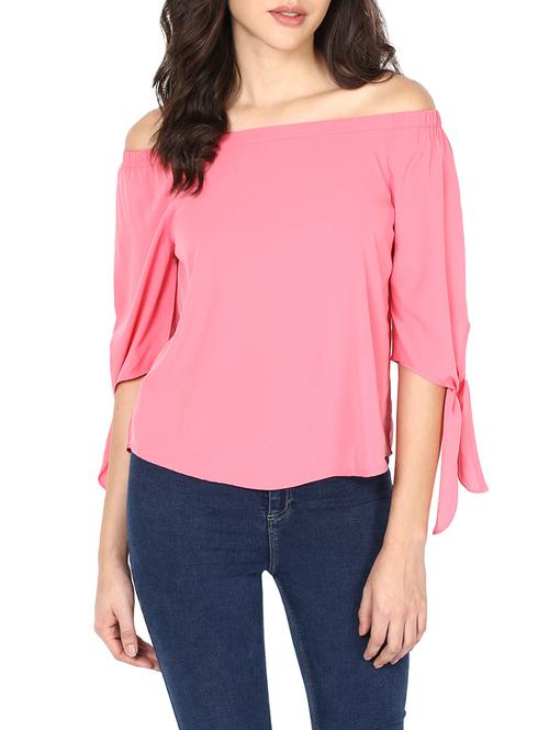 pink crepe regular top - 12691206 - Very Small Image - 1