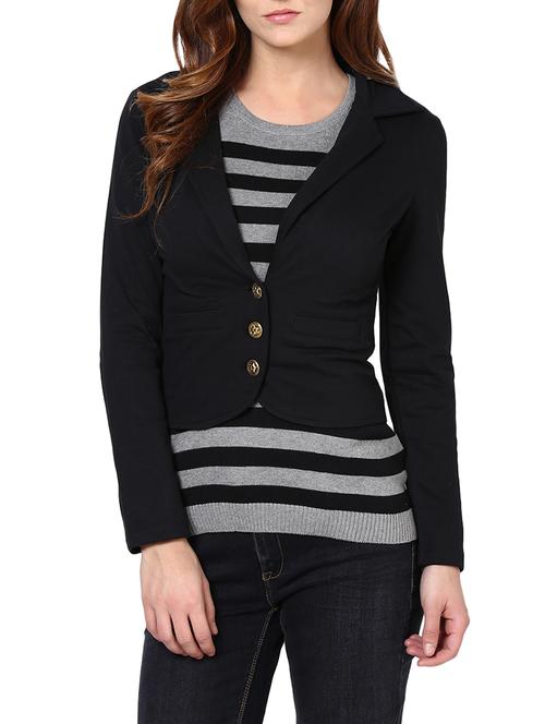black cotton jacket - 12691218 - Very Small Image - 1