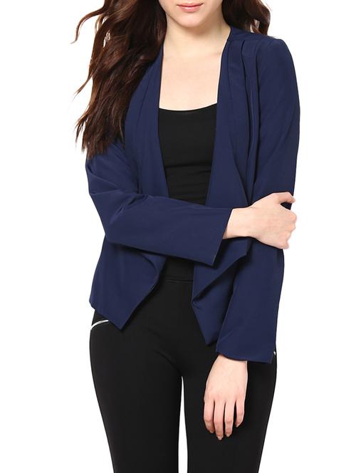 navy blue crepe shrug - 12691236 - Very Small Image - 1