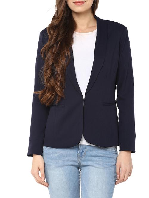 navy blue polyester blazer - 12691272 - Very Small Image - 1