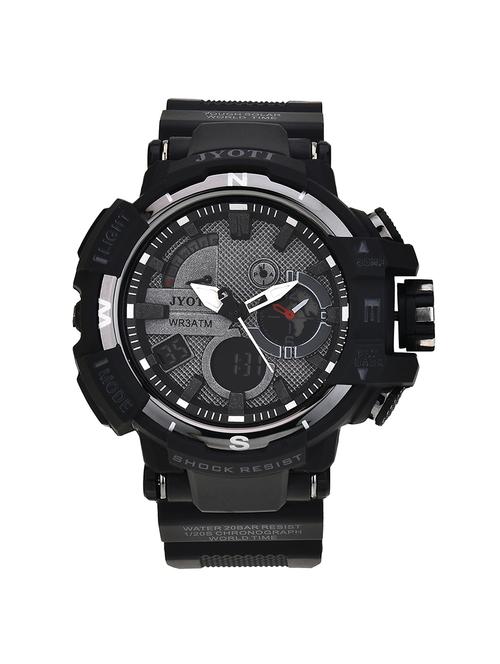 jack rachel men's black digital analog watch - 12692818 - Very Small Image - 1