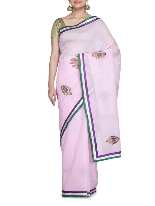 pink net sari - 1269672 - Very Small Image - 1