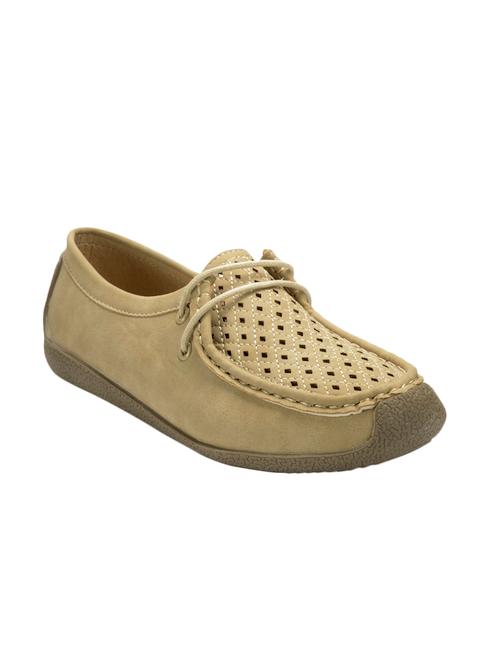 beige leatherette slip on moccasins - 12717927 - Very Small Image - 1