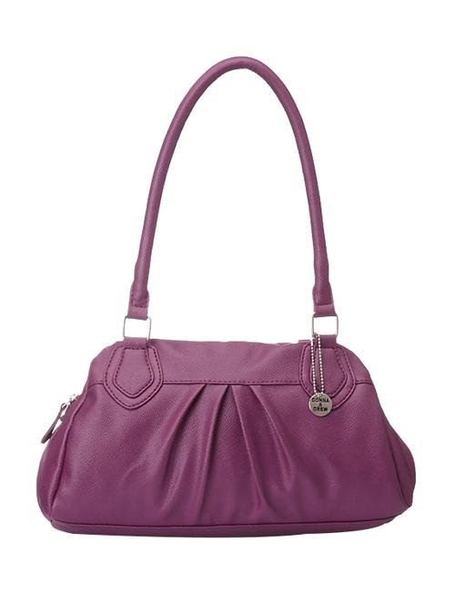 purple leather handbag - 12719527 - Very Small Image - 1