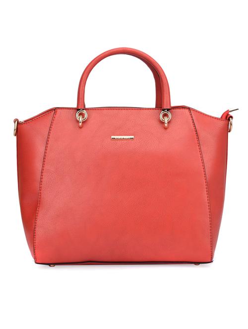red leatherette structured handbag - 1274249 - Very Small Image - 1