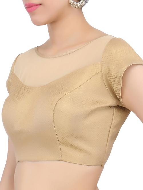 designer blush pink brocade blouse - 1274565 - Very Small Image - 1