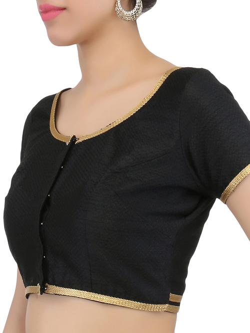 black and gold short sleeve blouse - 1274606 - Very Small Image - 1