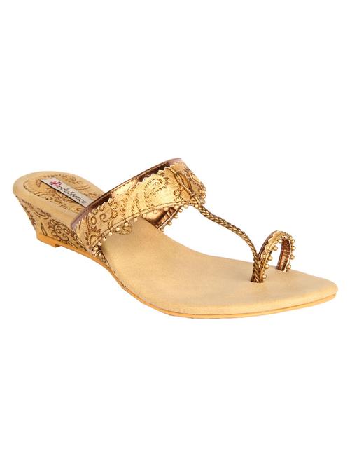 indulgence brocade finish low women natural wedges - 12753862 - Very Small Image - 1