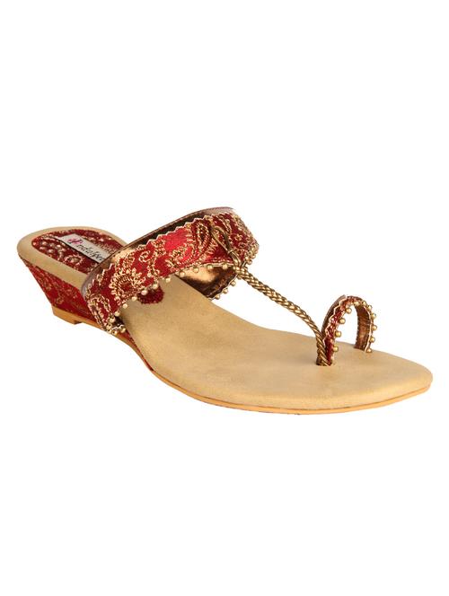 maroon one toe wedge - 12753864 - Very Small Image - 1