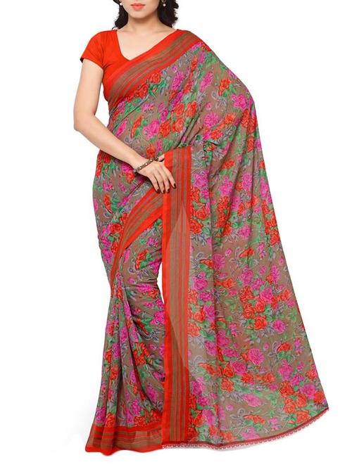 multi colored saree with blouse - 12754653 - Very Small Image - 1