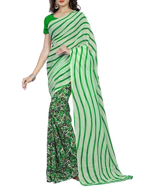 multi colored half and half saree with blouse - 12754657 - Very Small Image - 1