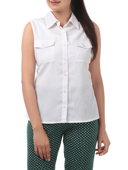 white polyester shirt - 12754904 - Very Small Image - 1