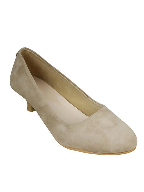 beige leatherette slip on pumps - 12755833 - Very Small Image - 1
