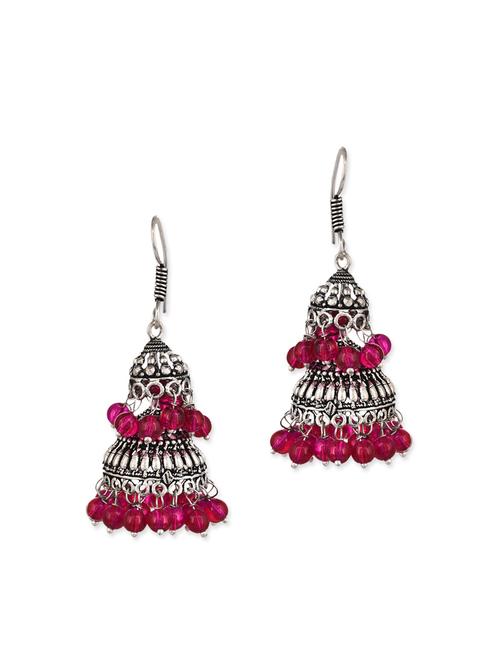 silver metal drop earring - 12757193 - Very Small Image - 1