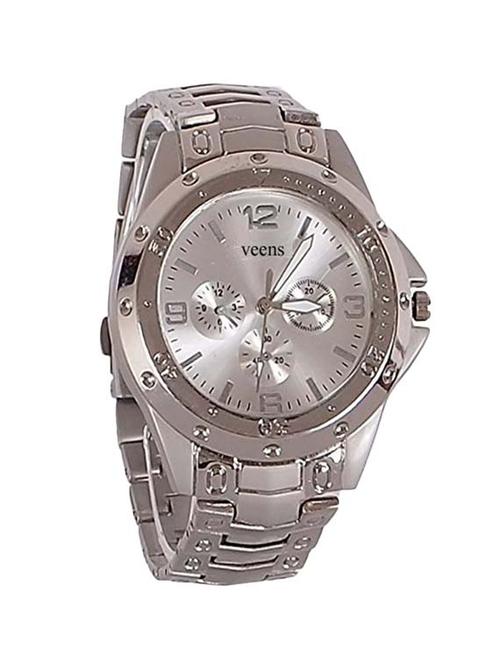 silver stainless steel analog watch - 12758329 - Very Small Image - 1