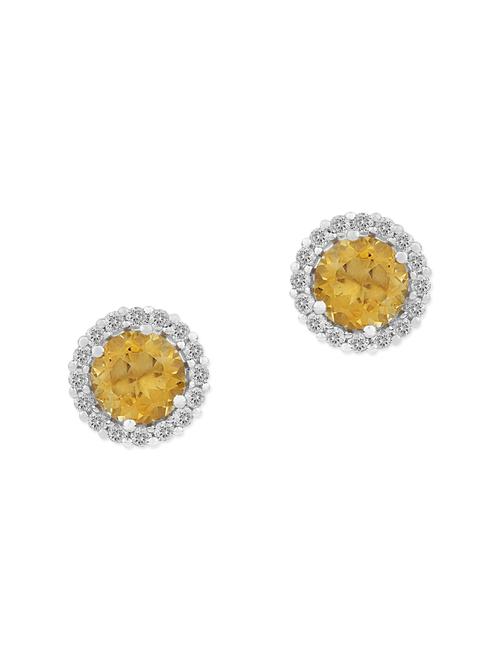 orange silver studs earring - 12759406 - Very Small Image - 1
